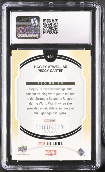 2023 Upper Deck Marvel Studios Allure Hayley Atwell as Peggy Carter #131 CGC 8.5