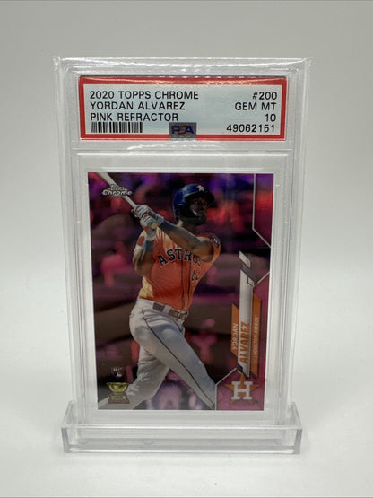 2020 Topps Chrome - Pink Refractor #200 Yordan Alvarez (RC) PSA 10