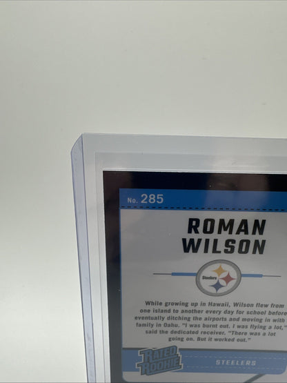 2024 Panini Donruss Optic - Rated Rookie Roman Wilson #285 Blue Prizm (RC)