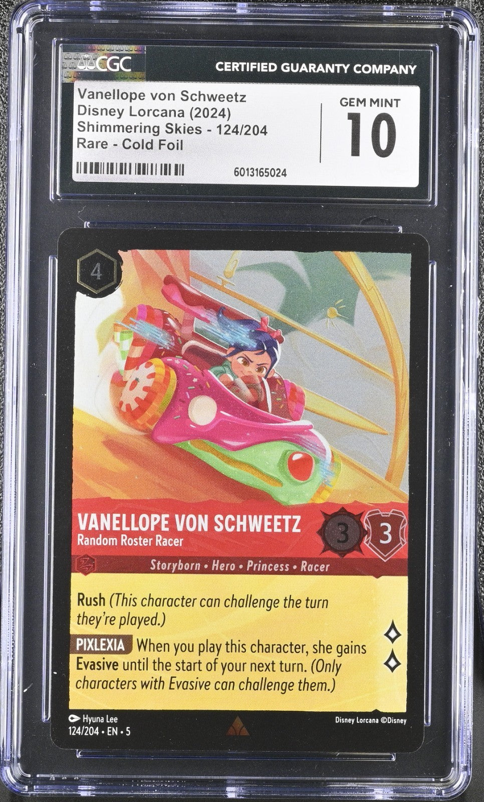 2024 Disney Lorcana Shimmering Skies Vanellope von Schweetz #124/204 CGC 10