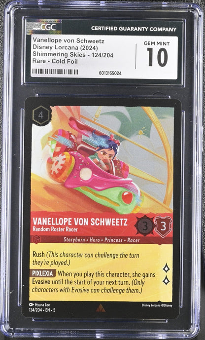 2024 Disney Lorcana Shimmering Skies Vanellope von Schweetz #124/204 CGC 10