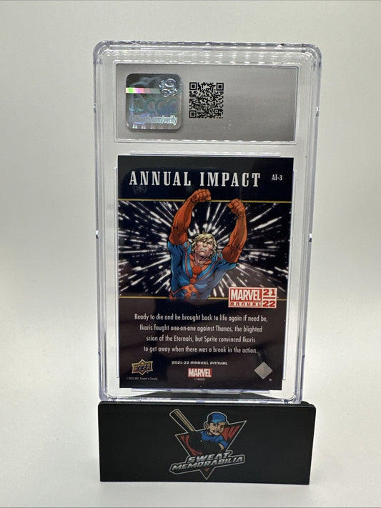 2021-22 Upper Deck Marvel Annual Impact #AI-3 Ikaris Marvel Premium Insert CGC 9