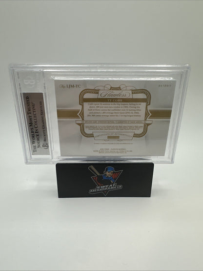 2020 Ty Cobb Panini Flawless Legends Jumbo Materials /15 BGS 8.5