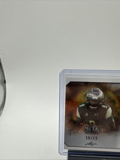 2018 Leaf Metal Draft Quinten Flowers Rookie Autograph Purple 15/15