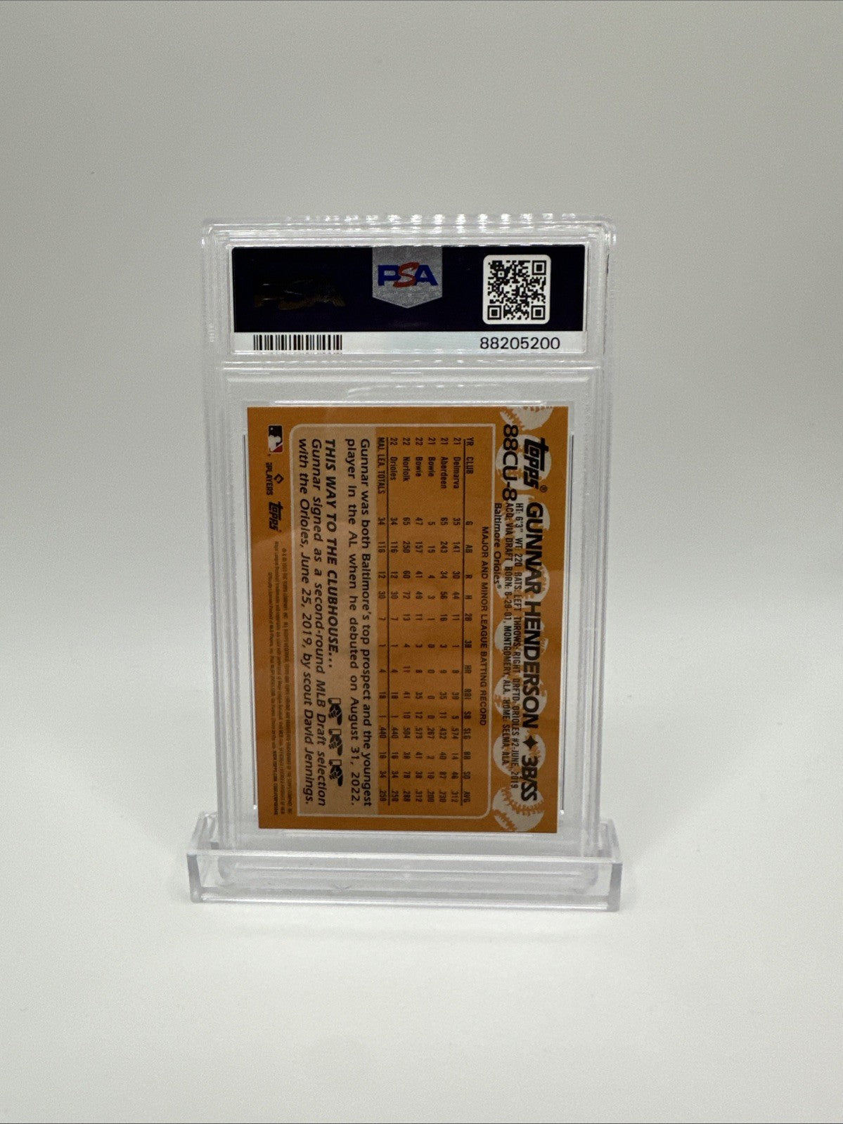 2023 Topps Chrome Update Series - 1988 Topps Baseball Gunnar Henderson  PSA 9