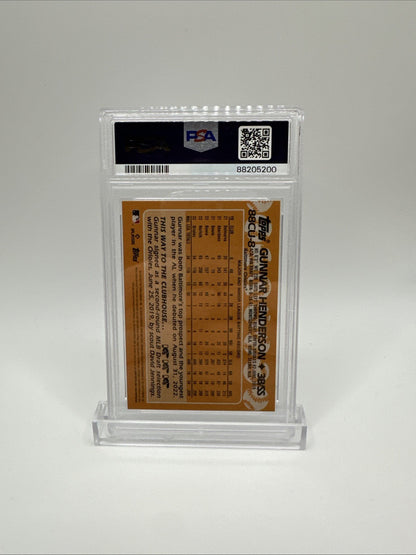 2023 Topps Chrome Update Series - 1988 Topps Baseball Gunnar Henderson  PSA 9