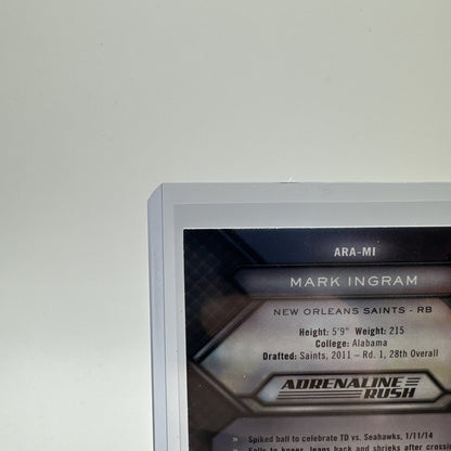 2015 Topps Field Access Adrenaline Rush Green #ARA-MI Mark Ingram /99