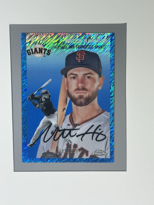 2023 Topps Chrome Platinum Anniversary Mitch Haniger 85/100 Blue Shimmer #310