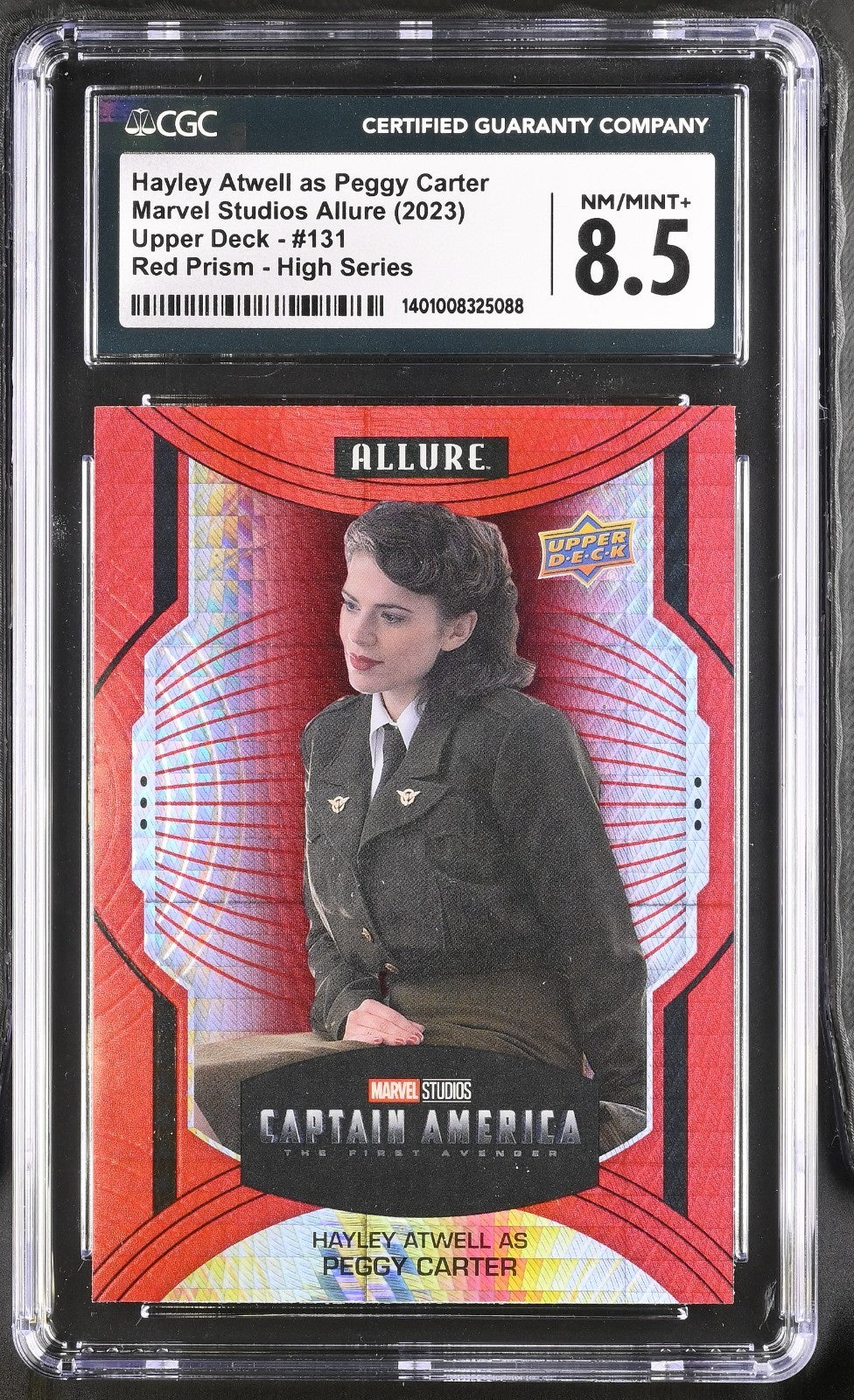 2023 Upper Deck Marvel Studios Allure Hayley Atwell as Peggy Carter #131 CGC 8.5
