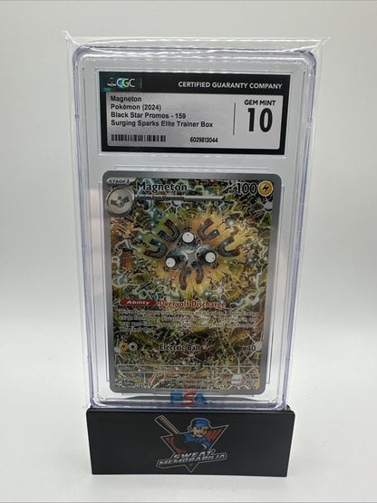 CGC 10 Gem Mint Magneton 159 Sv: Scarlet & Violet Black Star Promo Cards Holo