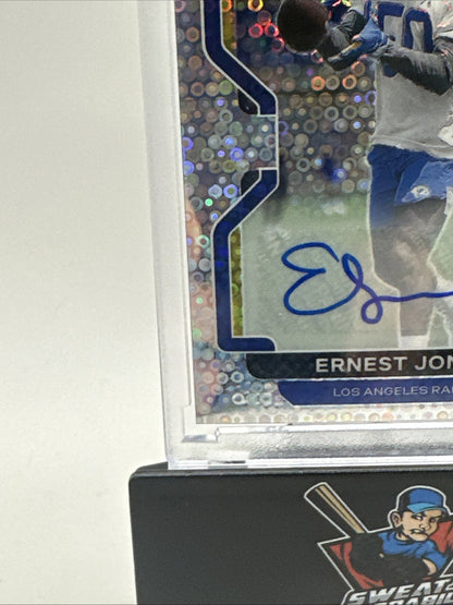 ERNEST JONES 2021 PANINI PRIZM SILVER DISCO NO HUDDLE ROOKIE AUTO RC #421