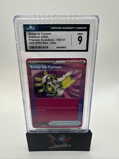 2025 Pokemon Prismatic Evolutions SCOOP UP CYCLONE #128 CGC 9