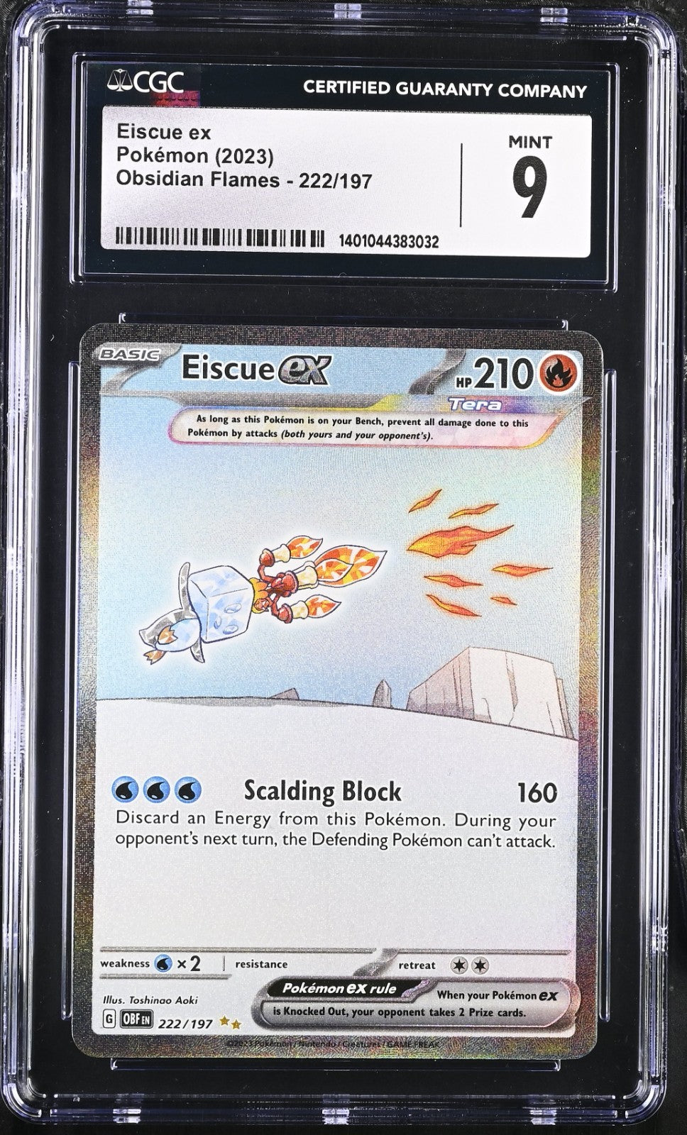 Pokémon 2023 Eiscue Ex Scarlet & Violet Paldea Evolved 222/197 English CGC 9
