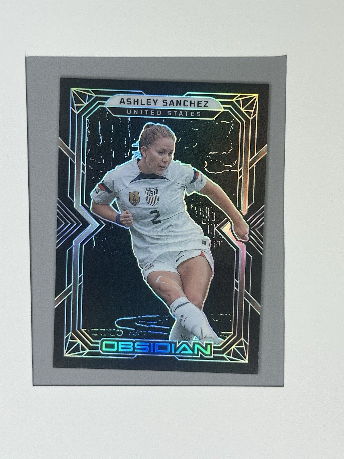 2022-23 Panini Obsidian Ashley Sanchez Black Etch 18/115 #162
