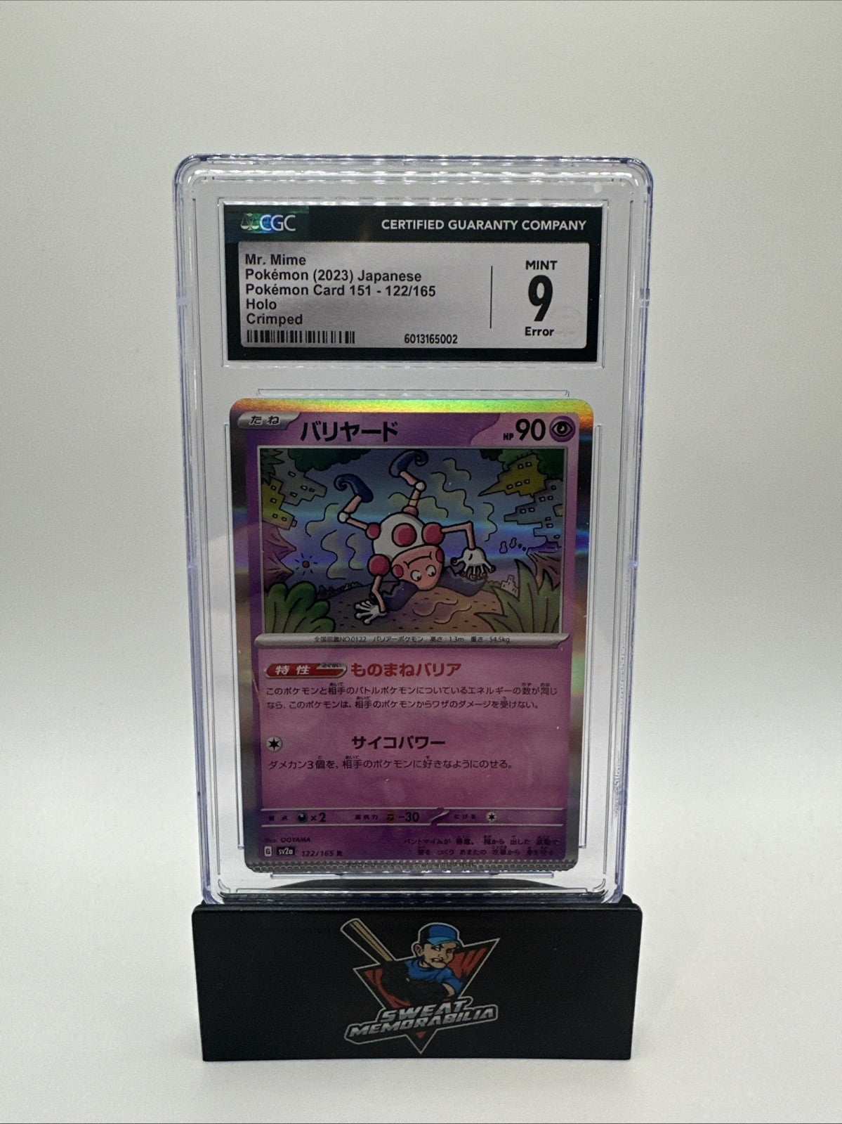 Pokémon 2023 Mr Mime Scarlet & Violet 151 Holo CGC 9 JPN