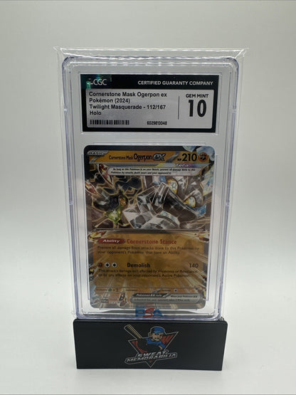 Pokémon 2024 Cornerstone Mask Ogerpon ex Twilight Masquerade CGC 10