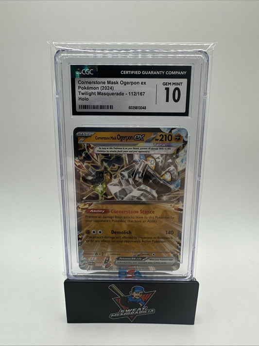 Pokémon 2024 Cornerstone Mask Ogerpon ex Twilight Masquerade CGC 10