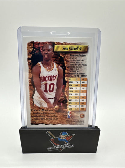 1994 Topps Finest Basketball Sam Cassell #169 Rookie Card RC Houston Rockets