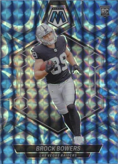 2024 Panini Mosaic - Rookies Reactive Red Mosaic Prizm #313 Brock Bowers (RC)