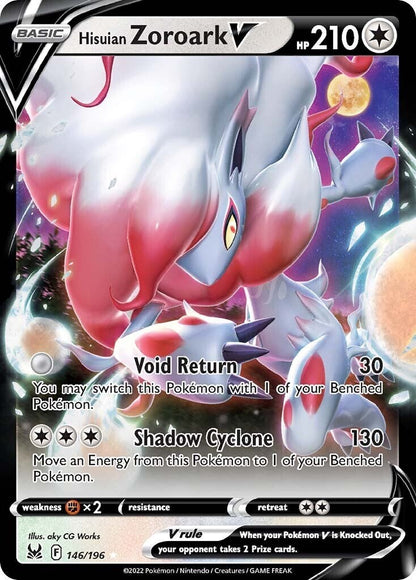 Hisuian Zoroark V 146/196 Swsh11: Lost Origin Holo CGC 9