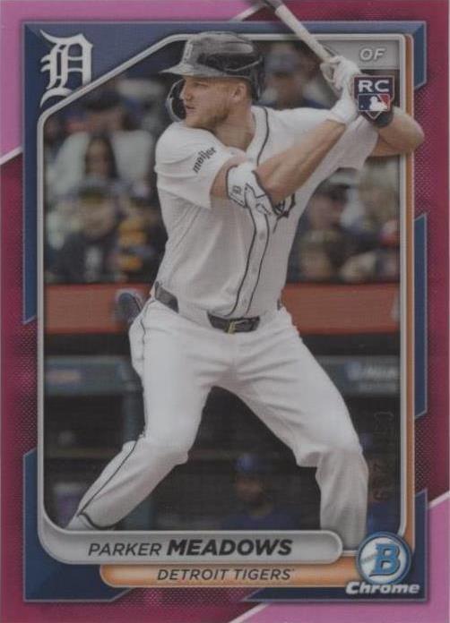 2024 Bowman Chrome - Parker Meadows #98 Fuchsia Refractor /150 (RC)