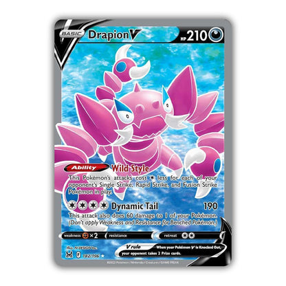 Pokemon 2022 Drapion V (Full Art) 182/196 Lost Origin Holo CGC 9