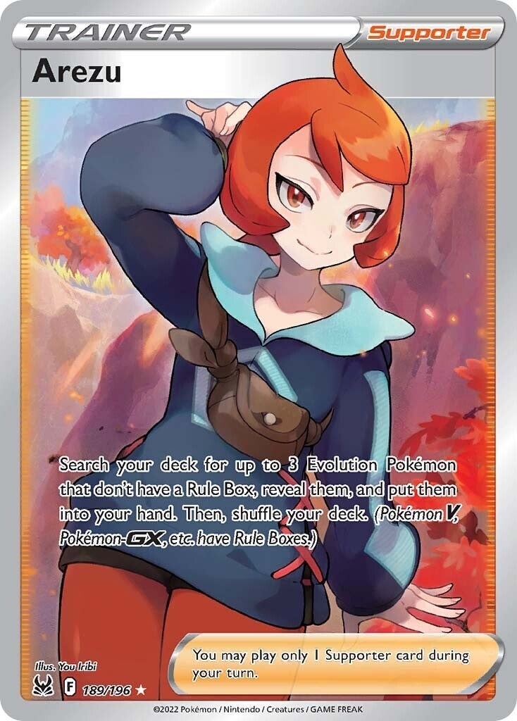 Arezu (Full Art) 189/196 Pokemon Lost Origin Holo CGC 10