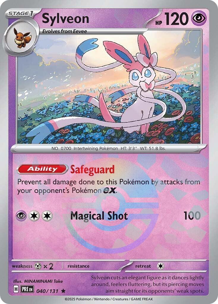 CGC Grade 9 Sylveon (Poke Ball Pattern) 040/131 Prismatic Evolutions Holo