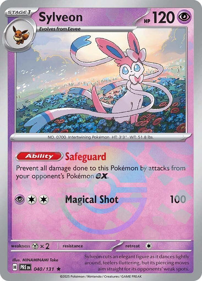 CGC Grade 9 Sylveon (Poke Ball Pattern) 040/131 Prismatic Evolutions Holo