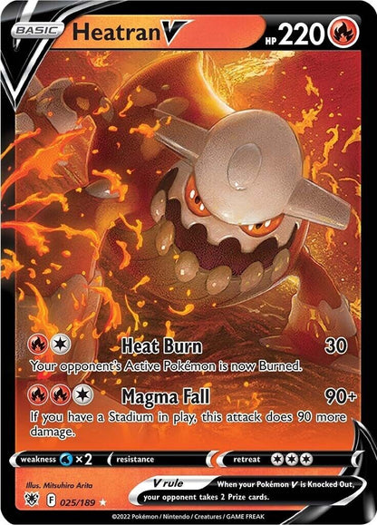 Pokémon TCG Heatran V Sword & Shield - Astral Radiance 025/189 Holo CGC 9
