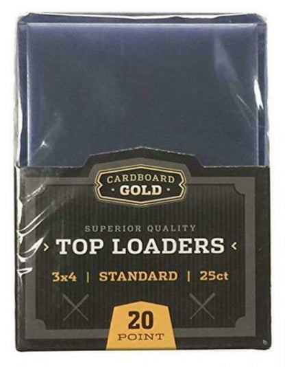 Cardboard Gold 20 Point 3x4 Standard Top Loader Trading Card Holder - 25 ct Pack